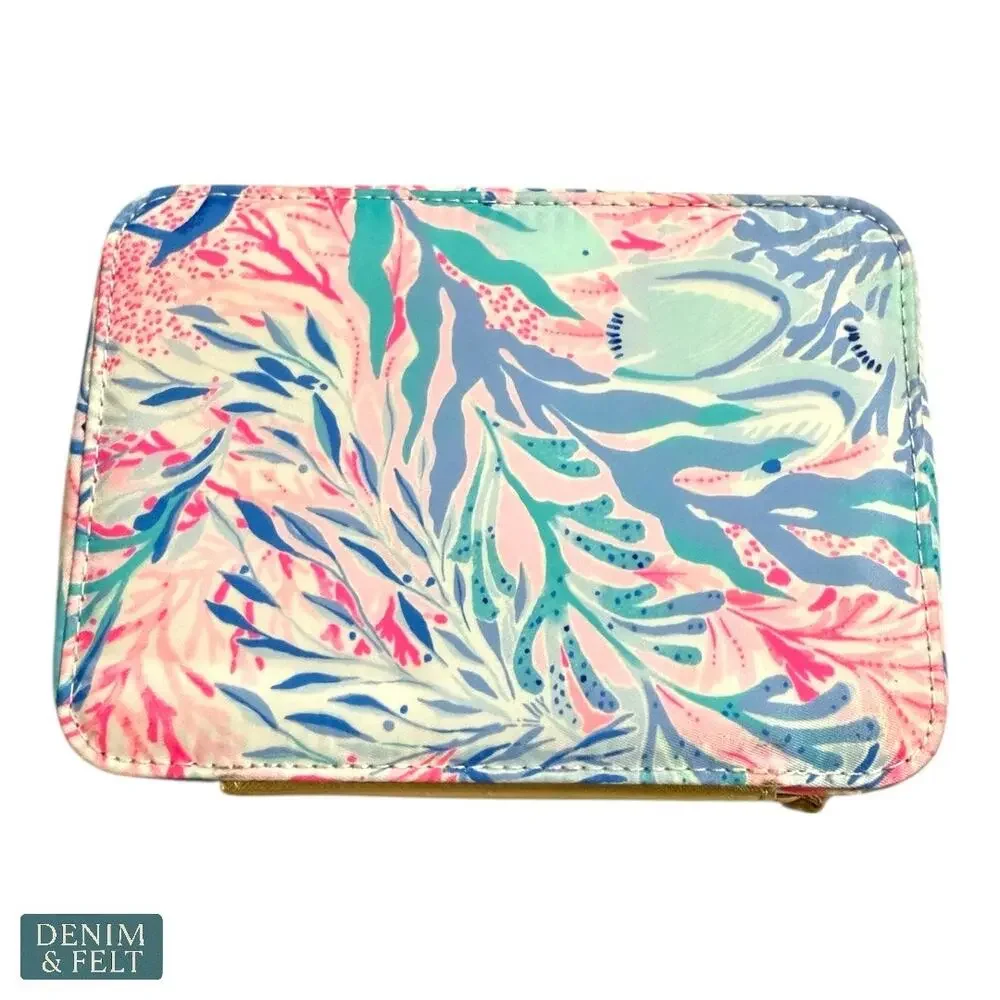 Lilly Pulitzer‎ Zip Planner Organizer Case Pastel Coral Print Travel Accessory